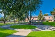 Oak Park apartment for rent - A park with a grassy area and a walking path.