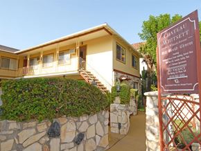 North Hollywood apartment for rent - Entrance with leasing sign