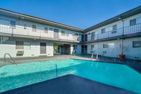Granada Hills apartment for rent - a swimming pool with a blue sky in the background