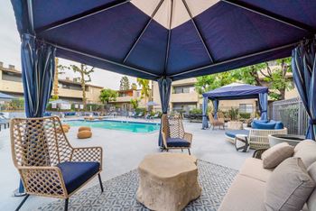 Pool side cabanas