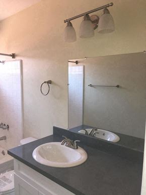 Van Nuys apartment for rent - bathroom counter and white sink