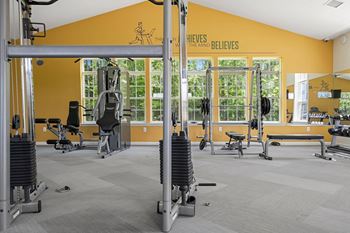 Fitness center with modern equipment