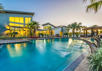 Swimming pool at pearce at pavilion luxury apartments, riverview, florida