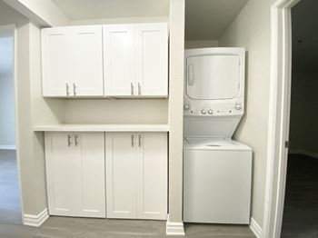 Washer and dryer in select homes