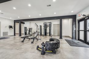 Lawrenceville apartment for rent - A gym with a variety of equipment