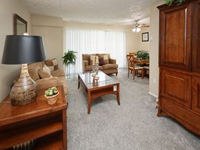 Willoughby Hills apartment for rent - Model Living Room at Willoughby Hills Towers Apartments, Willoughby Hills, OH 44092