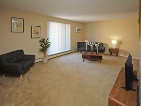 Brooklyn apartment for rent - Model Suite Living Room at Westbrook Village Apartments, Brooklyn OH 44144