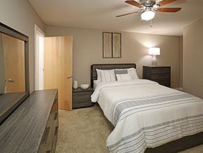 Cleveland apartment for rent - Model Suite Updated Master Bedroom - Stonebridge Waterfront in Flats District Cleveland OH