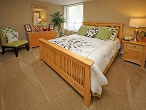 Euclid apartment for rent - Model Suite Bedroom at Water's Edge Apartments, Euclid, Ohio, 44123