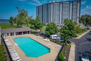 Euclid apartment for rent - Outdoor Pool and Sun Deck at Harbor Crest Apartments, Euclid, Ohio