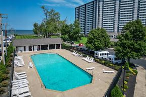 Euclid apartment for rent - Outdoor Pool and Sun Deck at Harbor Crest Apartments, Euclid, Ohio