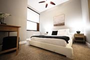 Cleveland apartment for rent - Carpeted Bedroom at Residences at Leader, Cleveland, OH, 44114