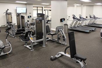 Spacious 24-hour on-site fitness center