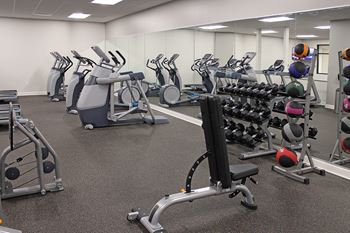 Spacious 24-hour on-site fitness center
