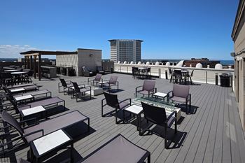 Community lounge & rooftop deck*