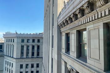 Building exterior at the terminal tower