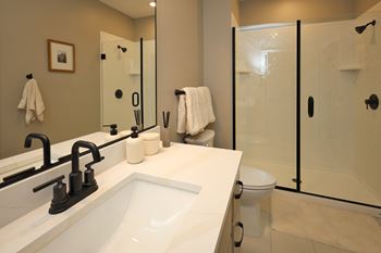 Stylish bathrooms with modern fixtures