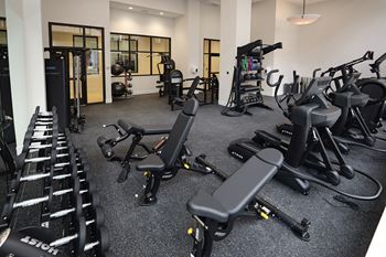 Free 24/7 resident fitness center with fob access