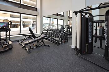 Free 24/7 resident fitness center with fob access