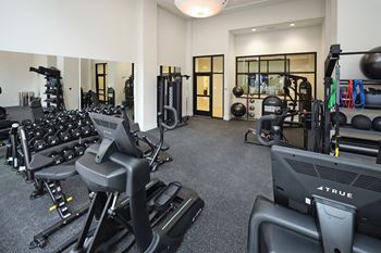 Free 24/7 resident fitness center with fob access