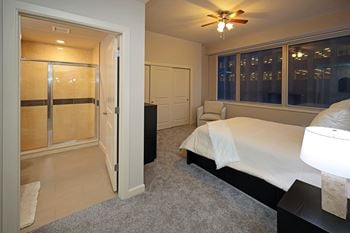 Spacious bedrooms with walk-in closets (most suites)