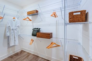 Custom designed walk-in closets with space saving options