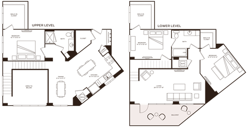 Floor plan for 3 beds, 2 baths, 1792 sqft