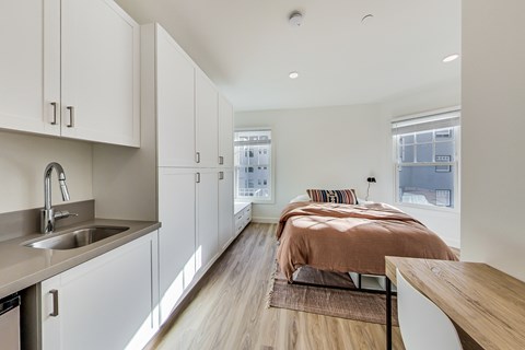 Floor plan for studio, 1 bath, 312 sqft