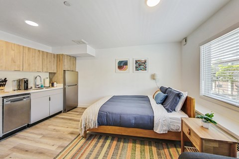 Floor plan for studio, 1 bath, 366 sqft
