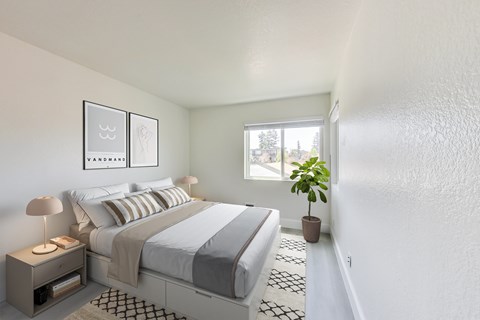 Floor plan for 2 beds, 1 bath, 1000 sqft