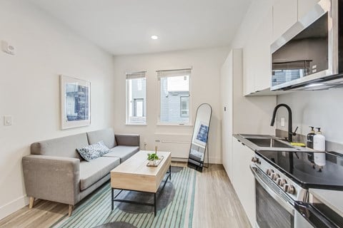 Floor plan for studio, 1 bath, 275 sqft