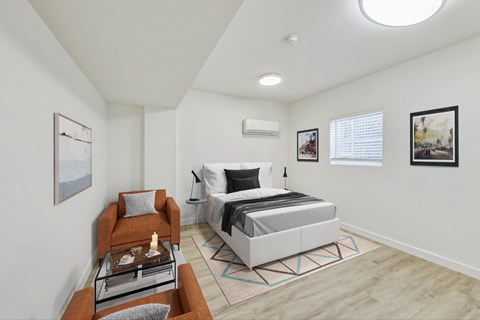 Floor plan for studio, 1 bath, 500 sqft