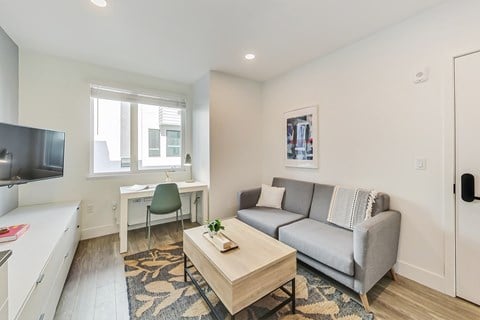 Floor plan for studio, 1 bath, 300 sqft