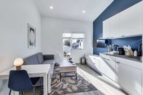 Floor plan for studio, 1 bath, 280 sqft