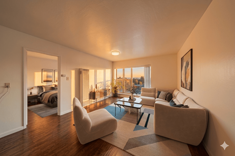 Floor plan for 2 beds, 1 bath, 720 sqft