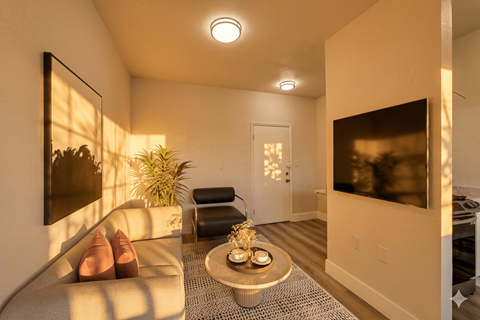 Floor plan for 1 bed, 1 bath, 500 sqft