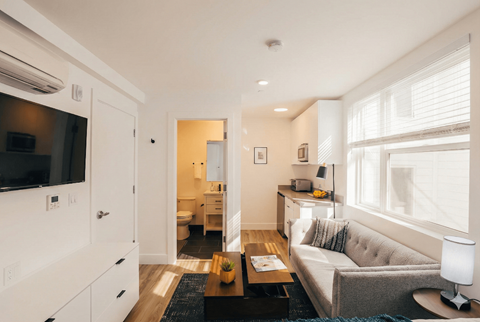 Floor plan for studio, 1 bath, 217 sqft