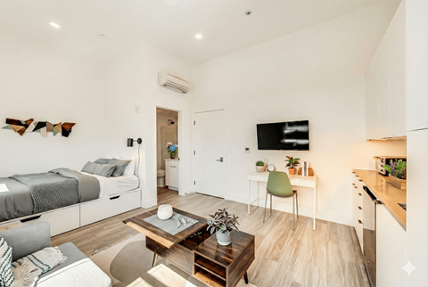 Floor plan for studio, 1 bath, 331 sqft