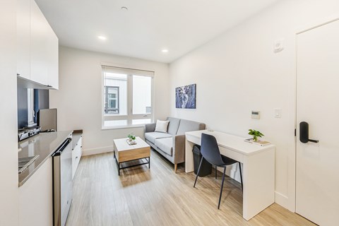 Floor plan for studio, 1 bath, 280 sqft