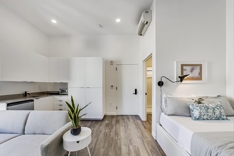 Floor plan for studio, 1 bath, 298 sqft