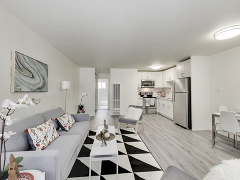 Floor plan for 1 bed, 1 bath, 525 sqft