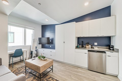 Floor plan for studio, 1 bath, 300 sqft