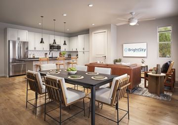 Antioch apartment for rent - A modern dining room with a table set for four.