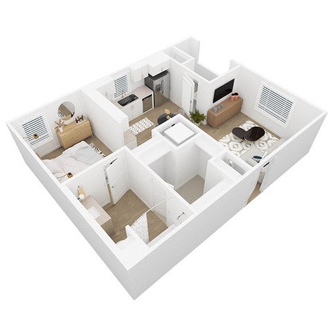 Floor plan for studio, 1 bath, 562 sqft