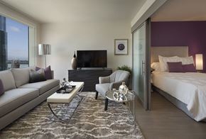 San Francisco apartment for rent - furnished bedroom and living space