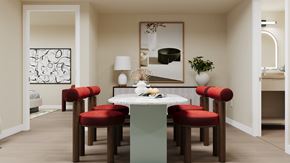 Los Angeles apartment for rent - A dining room with a table and chairs at Skyview Sunset Apartments, California, 90046