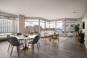 Glendale apartment for rent - penthouse floor plan with dining and living area