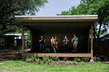 Outdoor amphitheater for yoga & live music