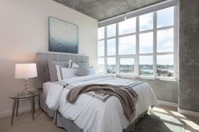 Oakland apartment for rent - Two Bedroom Apartments in Oakland CA - Aqua Via - Bedroom with Plush Carpeting and a Large Window for Maximum Sunlight at Aqua Via Apartments, Oakland