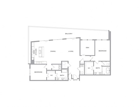Floor plan for 2 beds, 2 baths, 2724 sqft